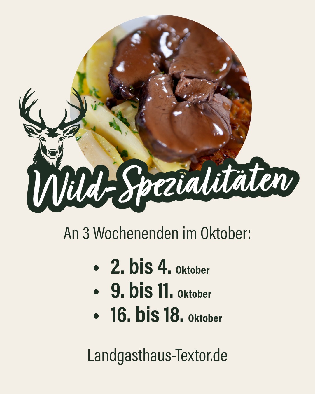 Landgasthaus Textor Programm Wildwochenenden